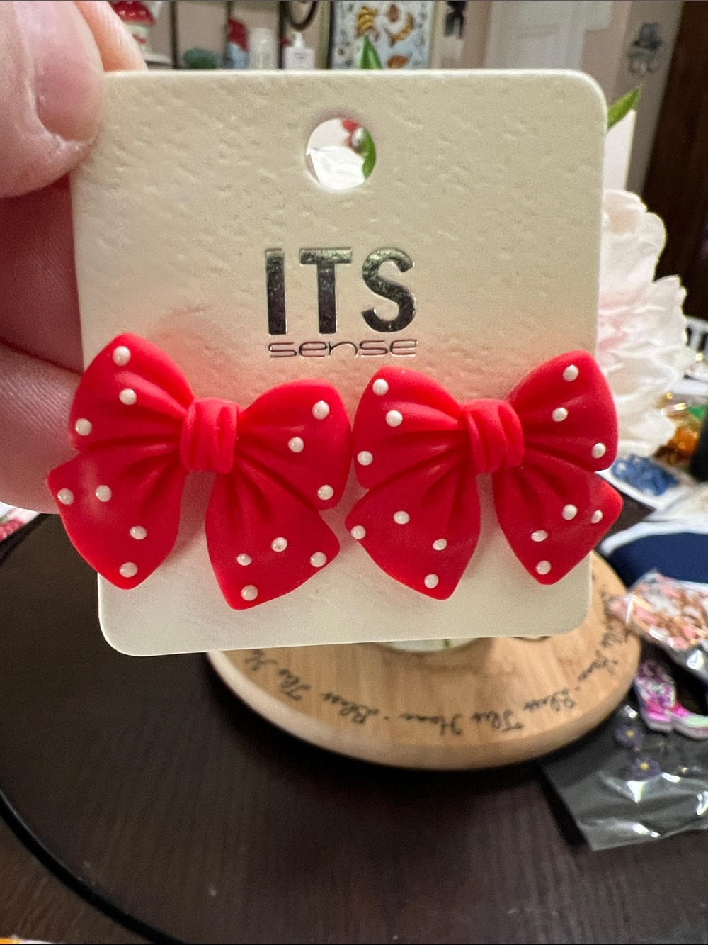 New Red Bow Hair Clips for Kids - Polka Dot Accent